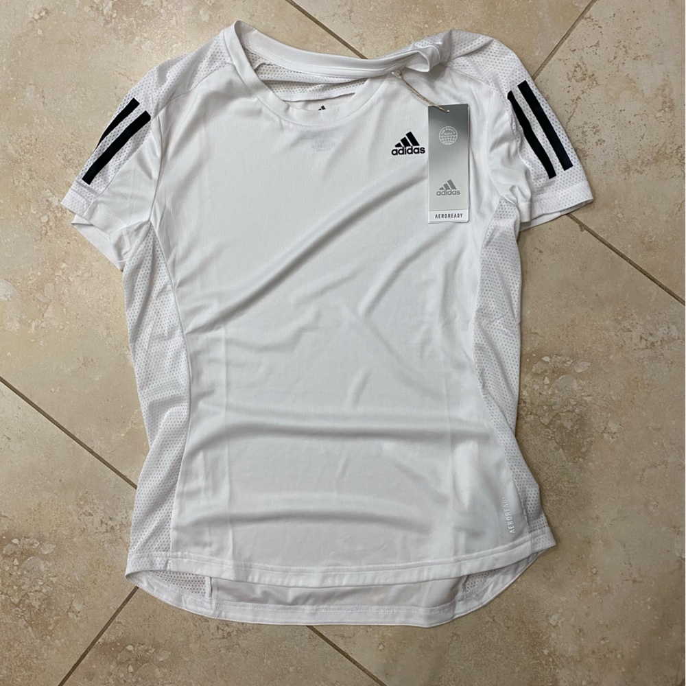 White Adidas Drifit Shirt